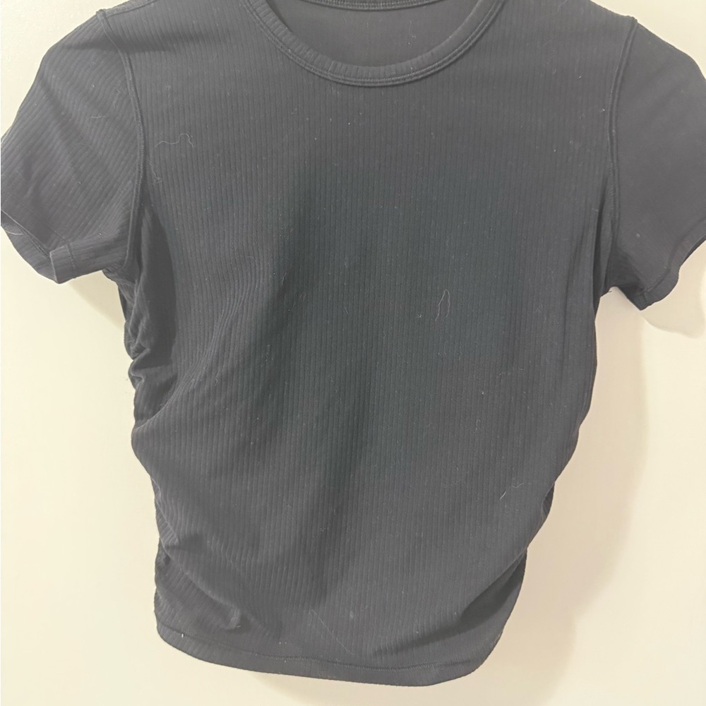 Lululemon All It Takes Ribbed Nulu Tshirt- black